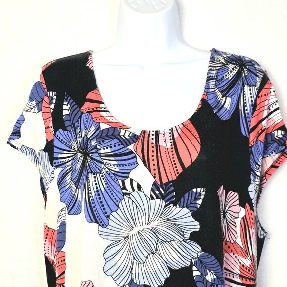 Cupio Colorful Floral Print Tunic Top XL - Picture 3 of 7